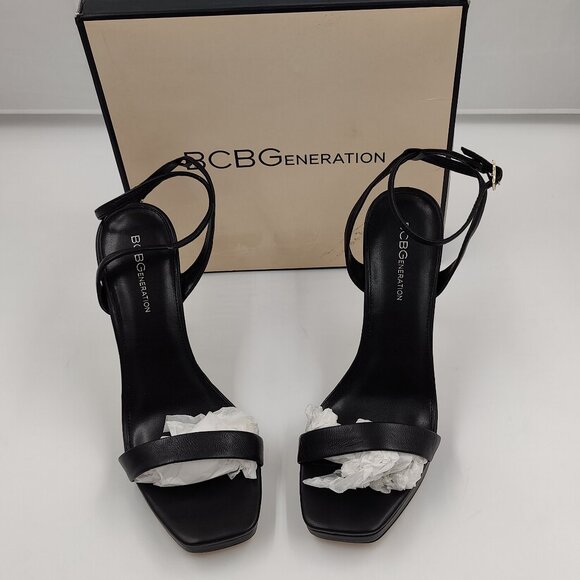 BCBGeneration Cadence Leather Platform Dress Sandals Women's Size 10 - Picture 1 of 7